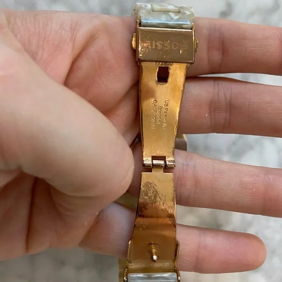 Fossil Women’s Watch - rose gold white tortoise shell - Picture 4 of 5